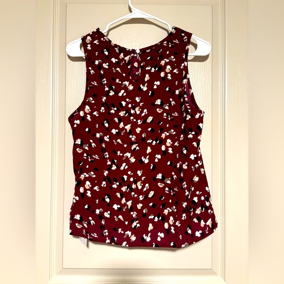 Samefar Womens Tank Top Pleated Crewneck Casual Loose Chiffon Blouses Size S NWT - Picture 2 of 8